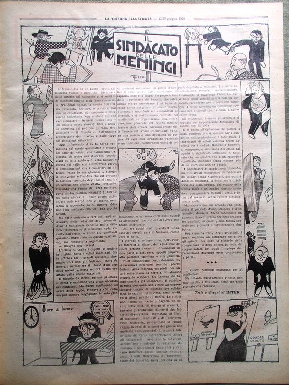 La Tribuna Illustrata 13 Giugno 1920 Re di Spagna Sindacato …