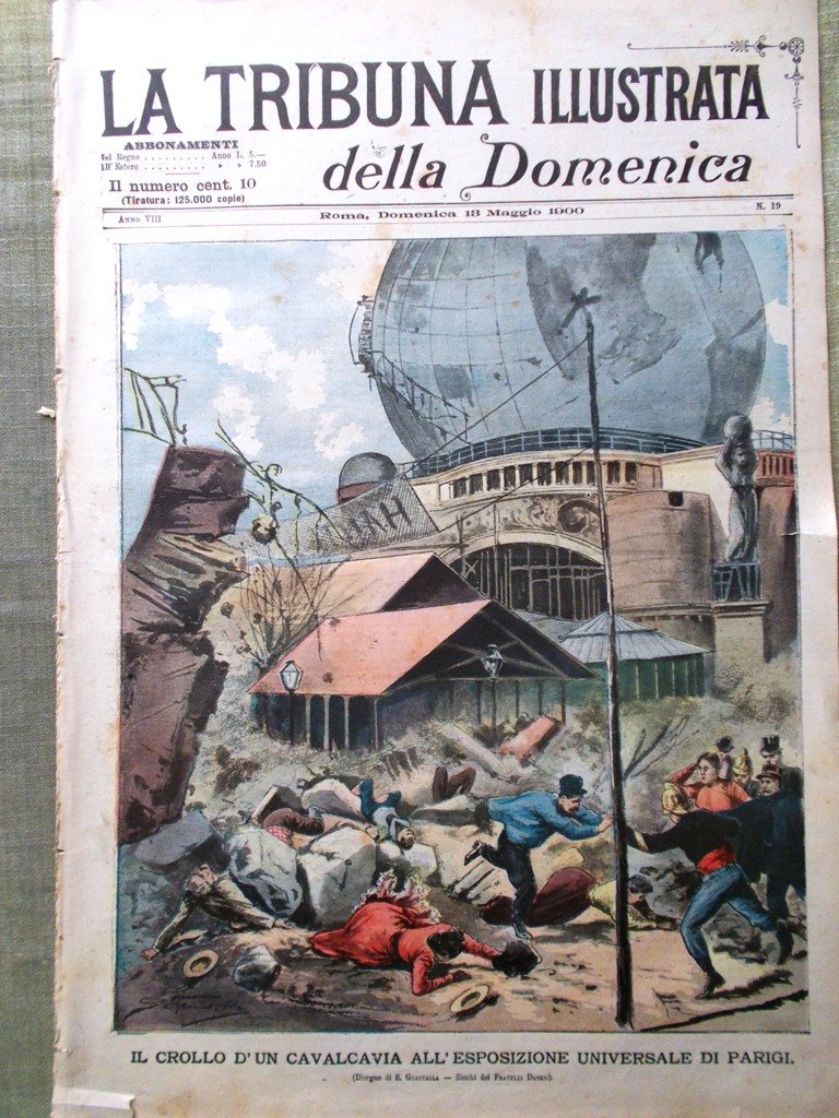 La Tribuna Illustrata 13 Maggio 1900 Telefono Graham Bell Pilotto …