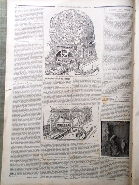 La Tribuna Illustrata 13 Maggio 1900 Telefono Graham Bell Pilotto …