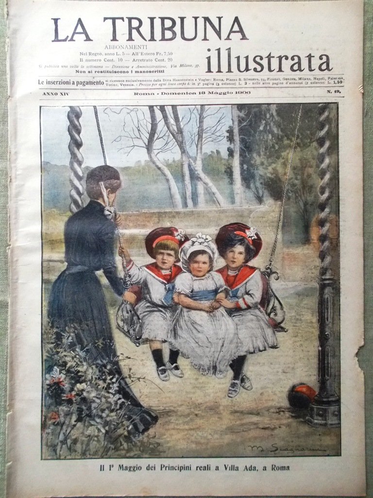 La Tribuna Illustrata 13 Maggio 1906 Pergolesi Feste di Milano …