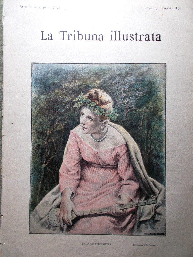 La Tribuna Illustrata 13 Novembre 1892 Spiritismo Roma Deputati Abomey …