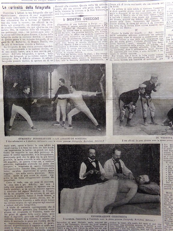 La Tribuna Illustrata 13 Ottobre 1901 Chirurgia Primoli-Bonaparte Tratta Bianchi