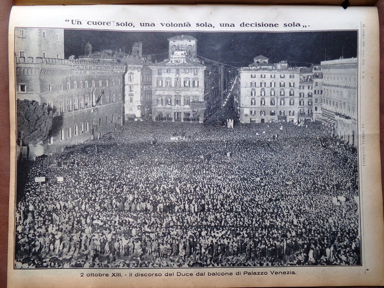La Tribuna Illustrata 13 Ottobre 1935 Cipro Duce Palazzo Venezia …