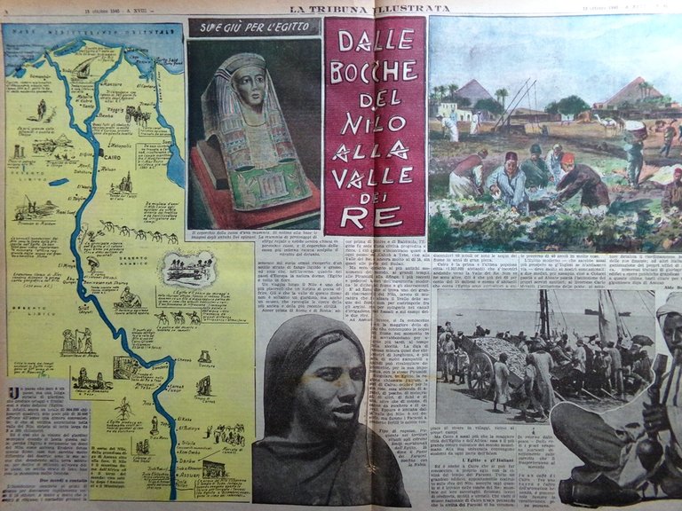 La Tribuna Illustrata 13 Ottobre 1940 WW2 Giappone Nilo Valle …