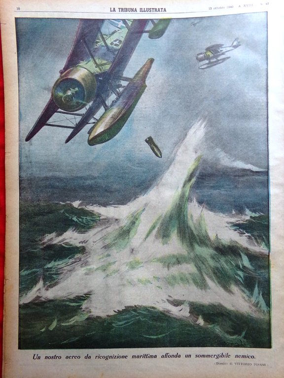 La Tribuna Illustrata 13 Ottobre 1940 WW2 Giappone Nilo Valle …