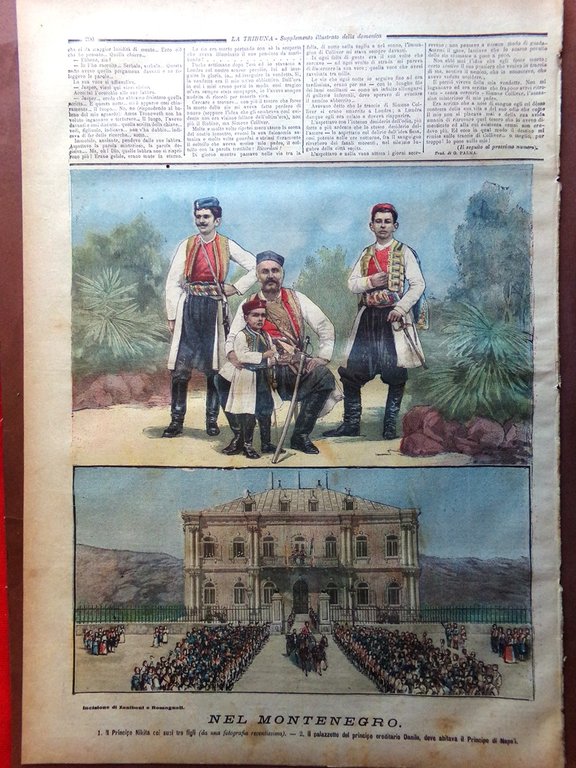 La Tribuna Illustrata 13 Settembre 1896 Montenegro Nikita Disordini di …