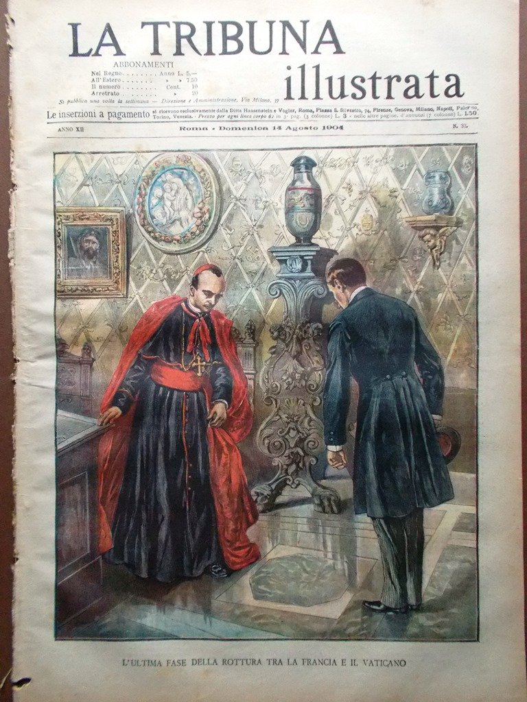 La Tribuna Illustrata 14 Agosto 1904 Perdono d'Assisi Policlinico Roma …