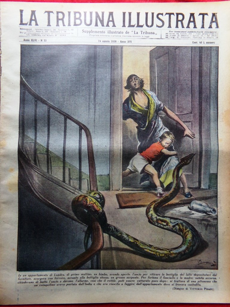 La Tribuna Illustrata 14 Agosto 1938 Manovre Guide Alpine Gentinetta …