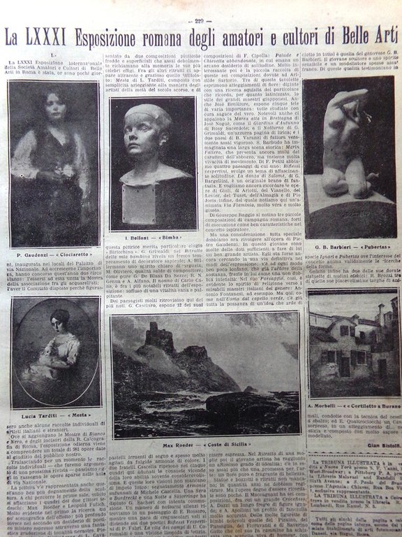 La Tribuna Illustrata 14 Aprile 1912 Pompei Favella Aldobrandini Gibilterra …