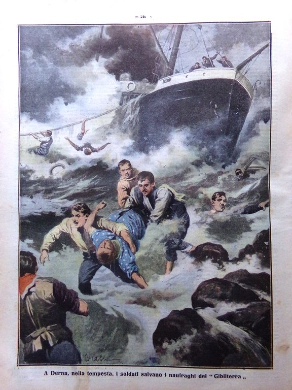 La Tribuna Illustrata 14 Aprile 1912 Pompei Favella Aldobrandini Gibilterra …