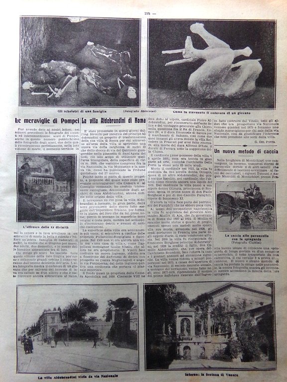 La Tribuna Illustrata 14 Aprile 1912 Pompei Favella Aldobrandini Gibilterra …