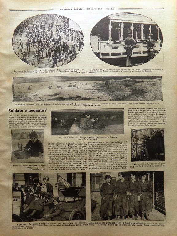 La Tribuna Illustrata 14 Aprile 1918 WW1 Canale Crozat Emanuel … | Immagine Gallery 2