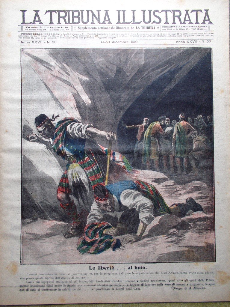 La Tribuna Illustrata 14 Dicembre 1919 Legislatura Sciopero Americano Trastevere