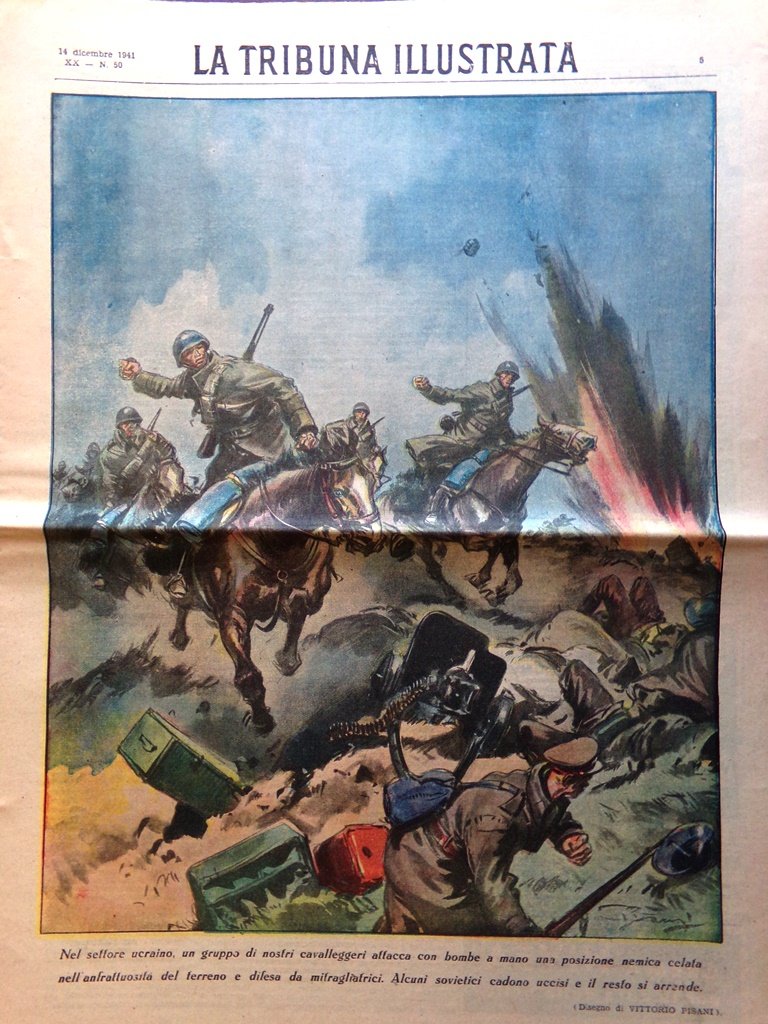 La Tribuna Illustrata 14 Dicembre 1941 WW2 Michelangelo Giudizio Universale …