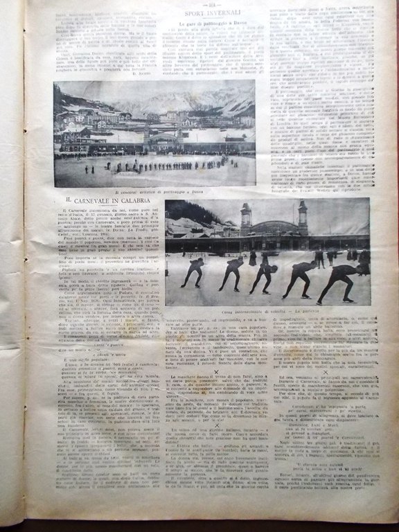 La Tribuna Illustrata 14 Febbraio 1904 Incendio Biblioteca Torino Davos …