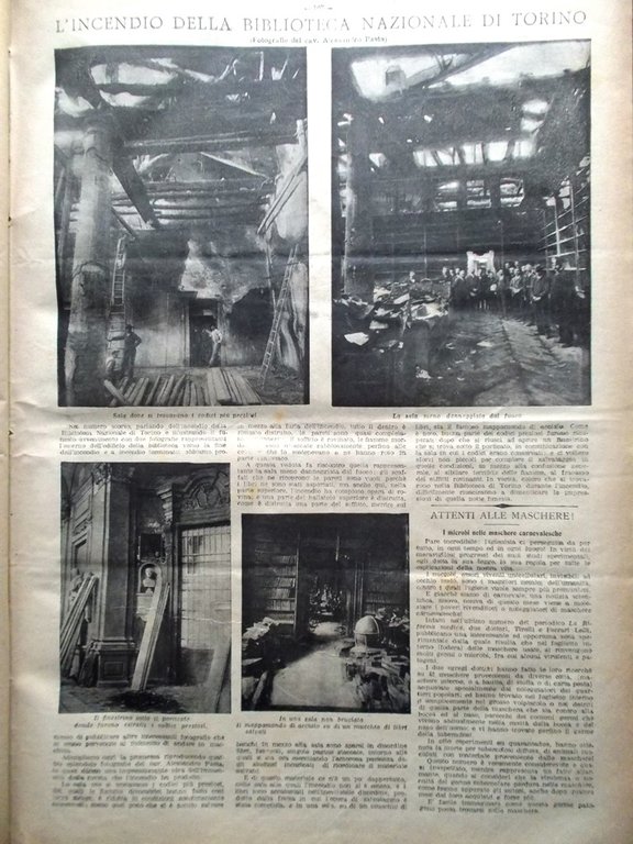 La Tribuna Illustrata 14 Febbraio 1904 Incendio Biblioteca Torino Davos …