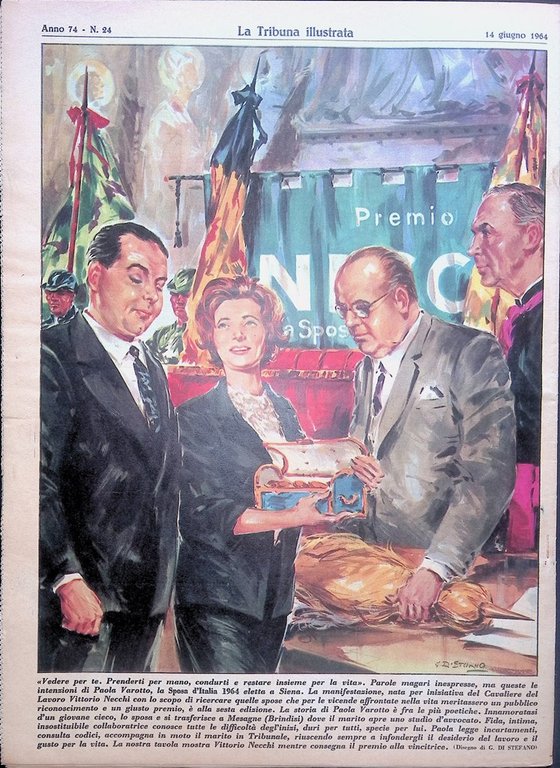 La Tribuna Illustrata 14 Giugno 1964 Inter Bologna Padre Pio …