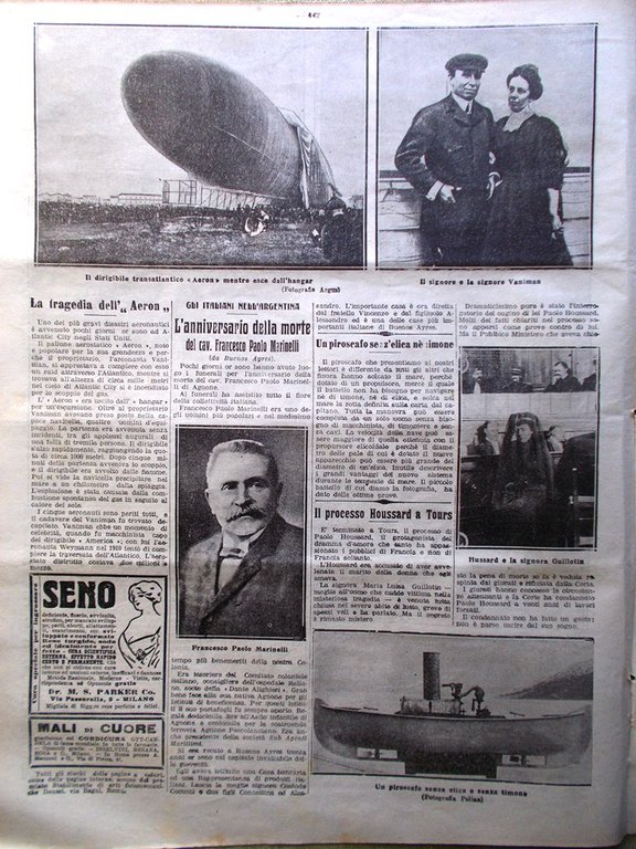 La Tribuna Illustrata 14 Luglio 1912 Schwaben Aeron Hussard Marinelli …