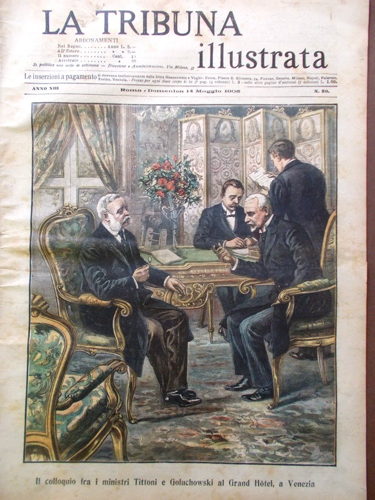 La Tribuna Illustrata 14 Maggio 1905 Tittoni Goluchowski Cosacchi Tabacco …