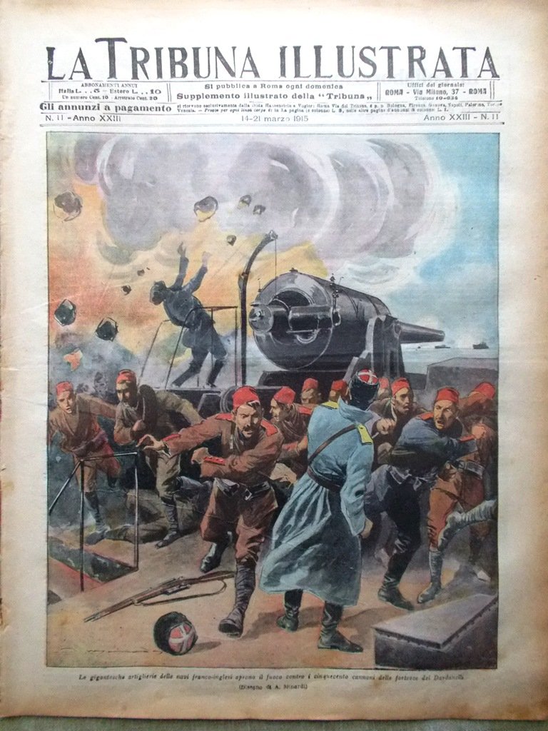 La Tribuna Illustrata 14 Marzo 1915 WW1 Sarah Bernhardt John …