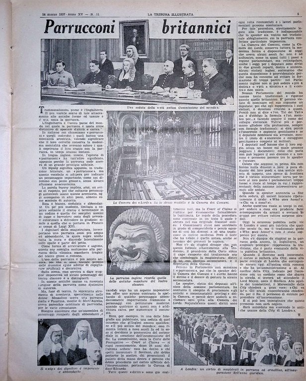 La Tribuna Illustrata 14 Marzo 1937 Nobiltà Boia Controllo Navale …