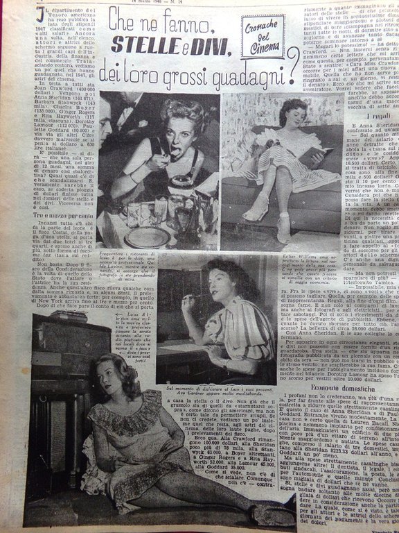 La Tribuna Illustrata 14 Marzo 1948 Elezioni Contrabbando Ava Gardner … | Immagine Gallery 4