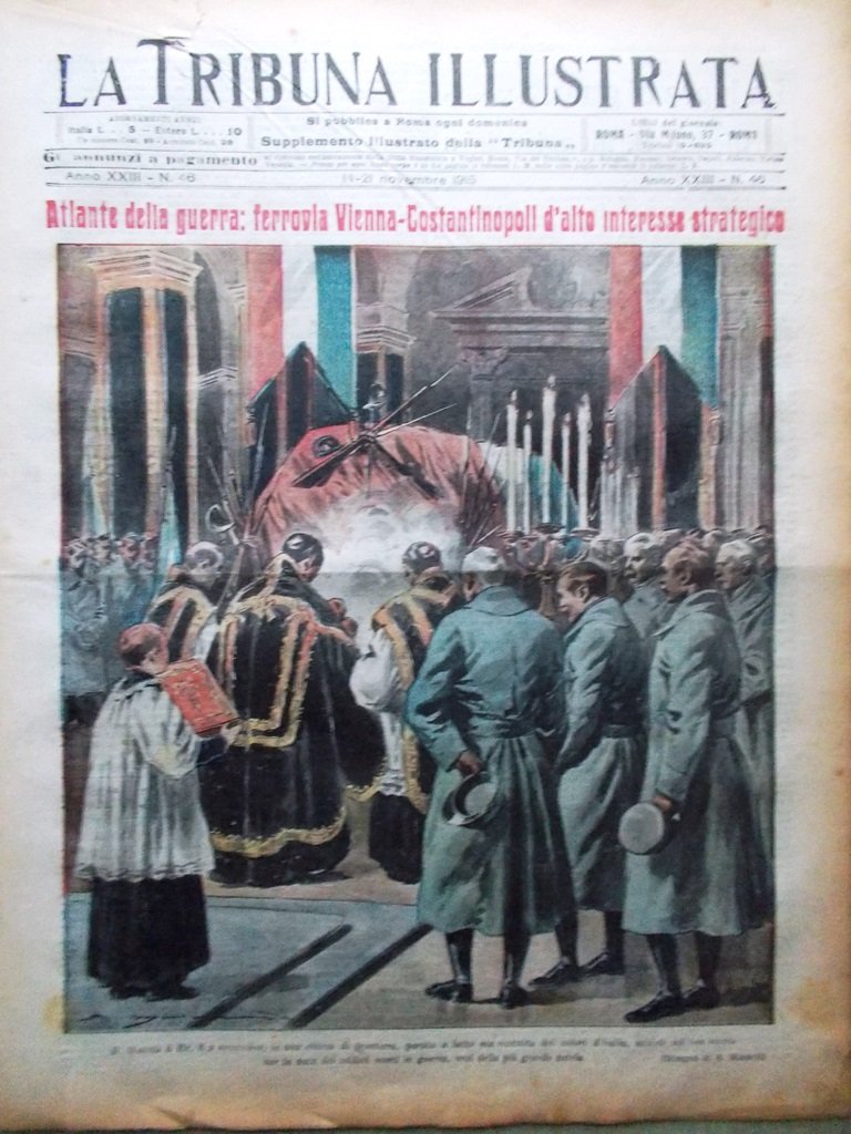 La Tribuna Illustrata 14 Novembre 1915 WW1 Ferrovia Allah Casa …