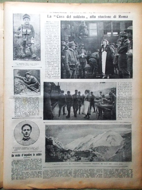 La Tribuna Illustrata 14 Novembre 1915 WW1 Ferrovia Allah Casa …