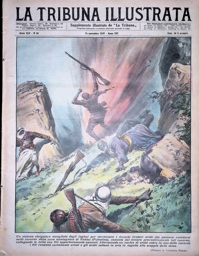 La Tribuna Illustrata 14 Novembre 1937 Sakura Diamante Jonker Palestina …