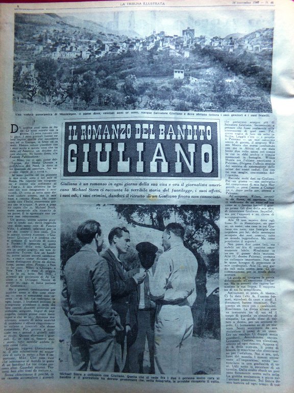 La Tribuna Illustrata 14 Novembre 1948 Bandito Giuliano Mao Cina … | Immagine Gallery 2