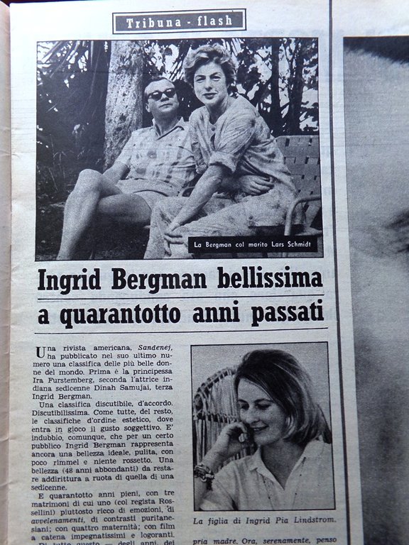 La Tribuna Illustrata 14 Novembre 1965 Ripa Bergman Divorzio Longobardi …