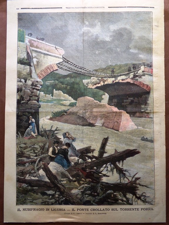 La Tribuna Illustrata 14 ottobre 1900 Nubifragio Liguria Porra Daily …