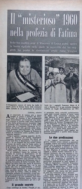 La Tribuna Illustrata 14 Ottobre 1956 Fatima Bridge Carver Teatro …