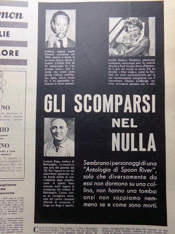 La Tribuna Illustrata 14 Ottobre 1962 Concilio Scomparsi Berlin Reynolds …