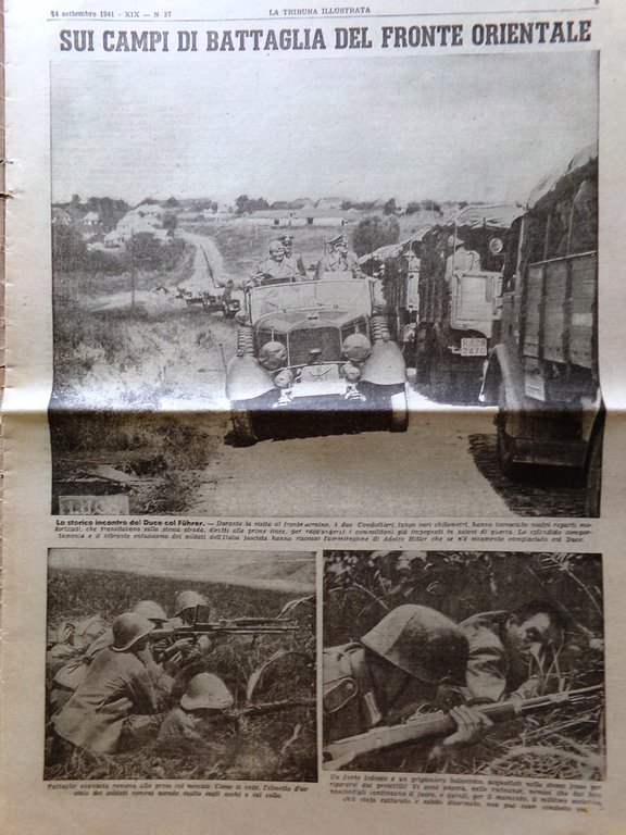 La Tribuna Illustrata 14 Settembre 1941 WW2 Battaglia Odessa Fornai …