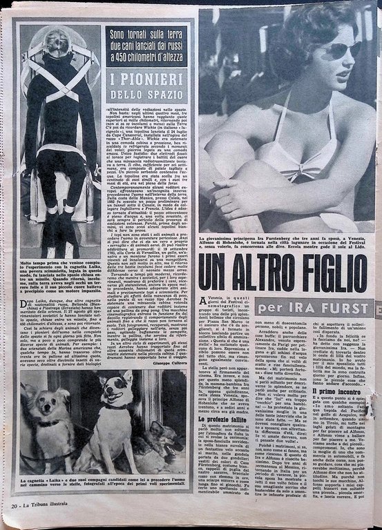 La Tribuna Illustrata 14 Settembre 1958 Baldini Nautilus Charles Ponzi …