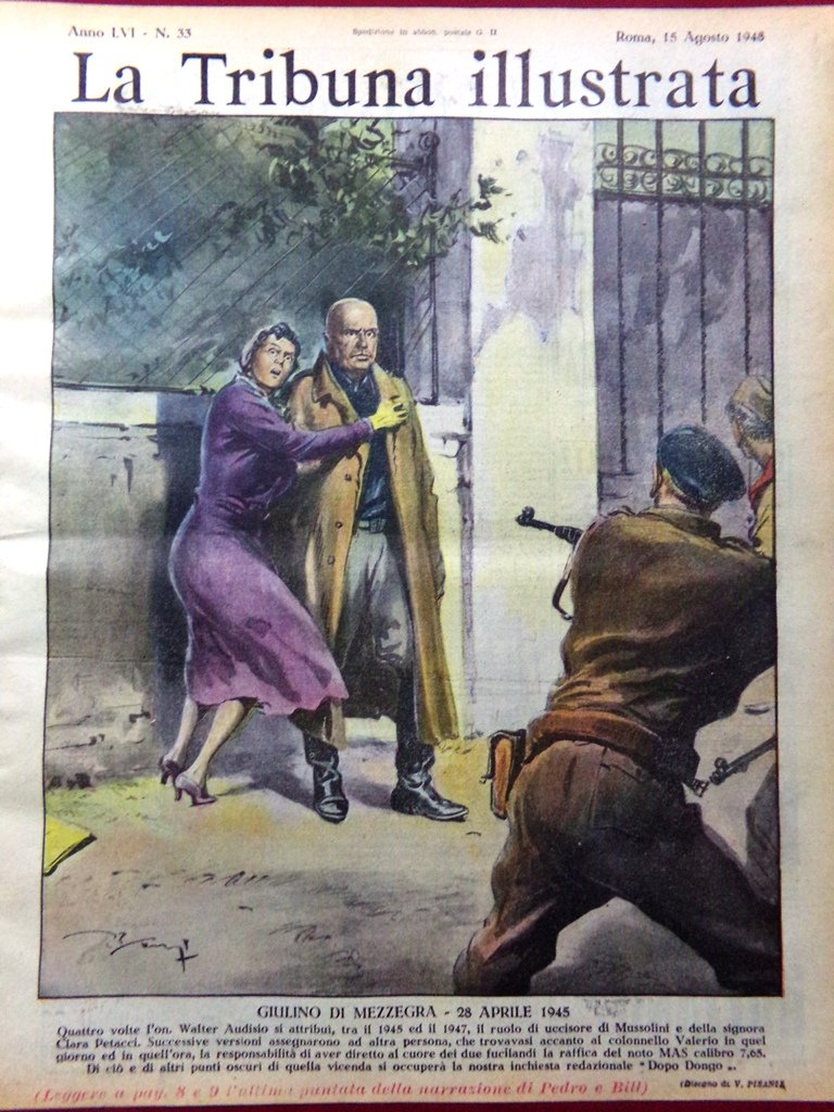 La Tribuna Illustrata 15 Agosto 1948 Fucilazione Duce Scorzeni Trogloditi … | Immagine principale