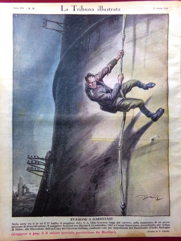 La Tribuna Illustrata 15 Agosto 1948 Fucilazione Duce Scorzeni Trogloditi … | Immagine Gallery 3