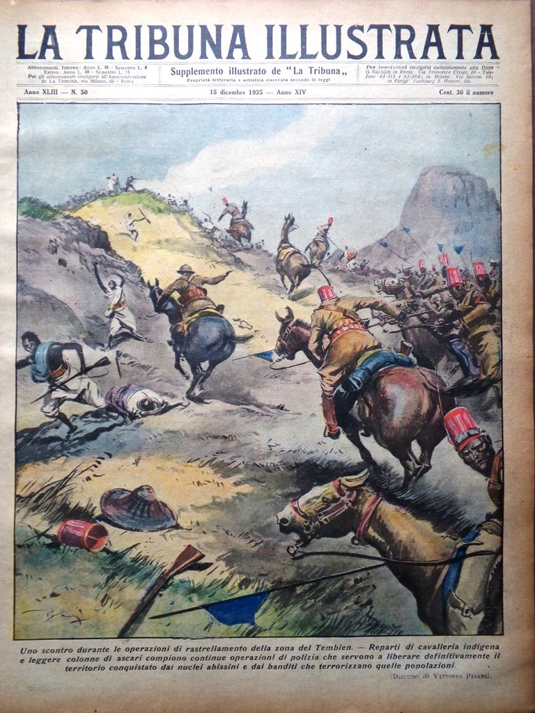 La Tribuna Illustrata 15 Dicembre 1935 Tigrai Pagnotta Televisore Museo …