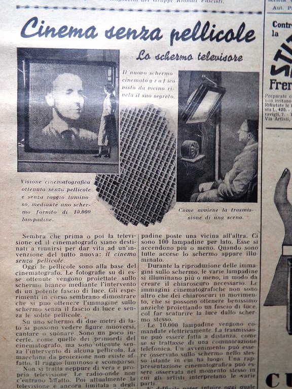 La Tribuna Illustrata 15 Dicembre 1935 Tigrai Pagnotta Televisore Museo …