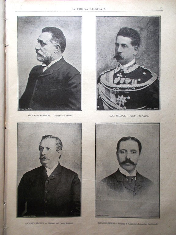 La Tribuna Illustrata 15 Febbraio 1891 Starabba Rudinì Gabinetto Carnevale …