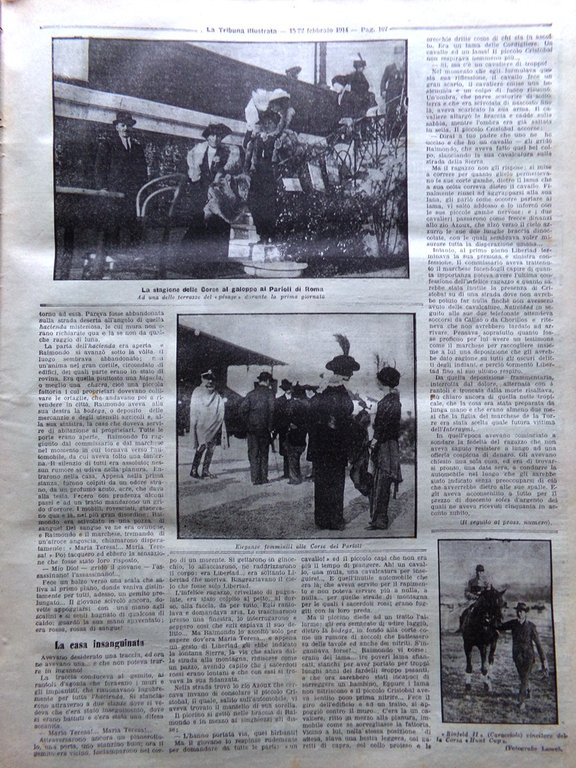 La Tribuna Illustrata 15 Febbraio 1914 Furlana Aresci Alpini Sci …