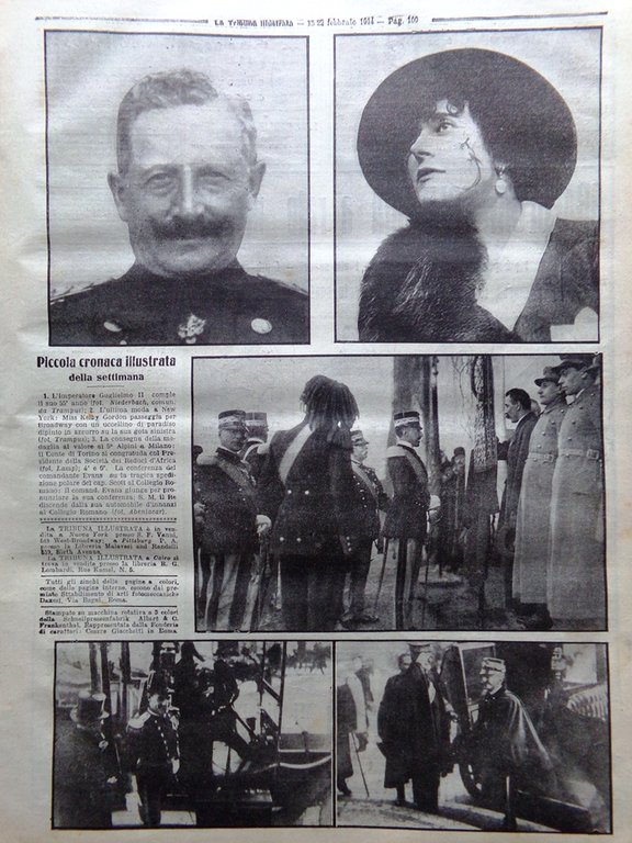 La Tribuna Illustrata 15 Febbraio 1914 Furlana Aresci Alpini Sci …