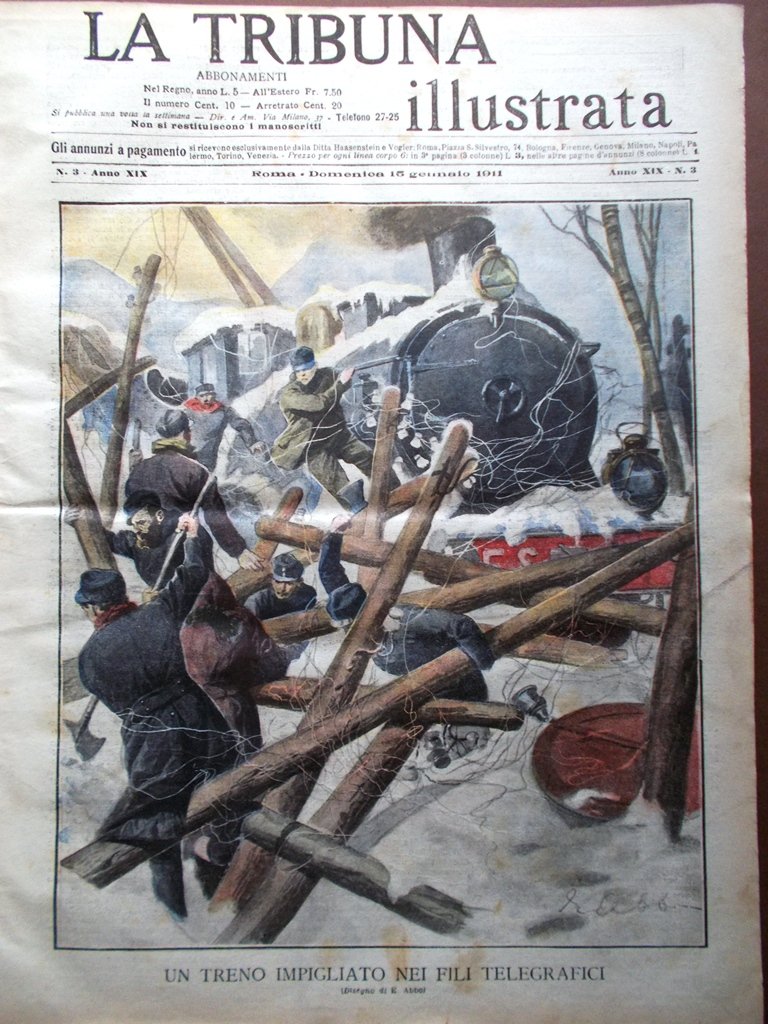 La Tribuna Illustrata 15 Gennaio 1911 Campanile Pisa Napoli Bosco …