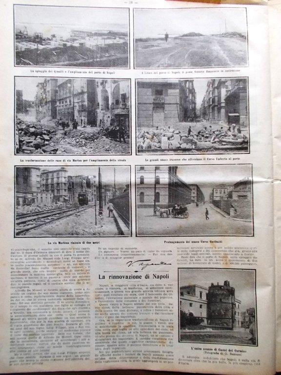 La Tribuna Illustrata 15 Gennaio 1911 Campanile Pisa Napoli Bosco …
