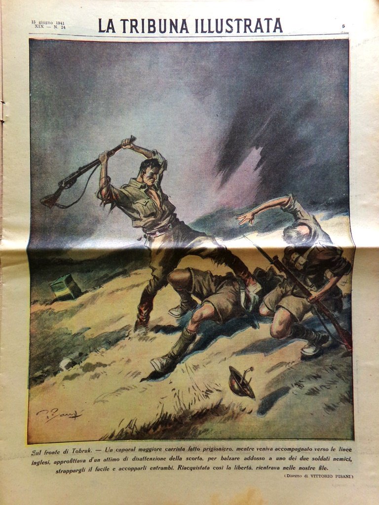 La Tribuna Illustrata 15 Giugno 1941 WW2 Bersaglieri Ciclisti Mario …