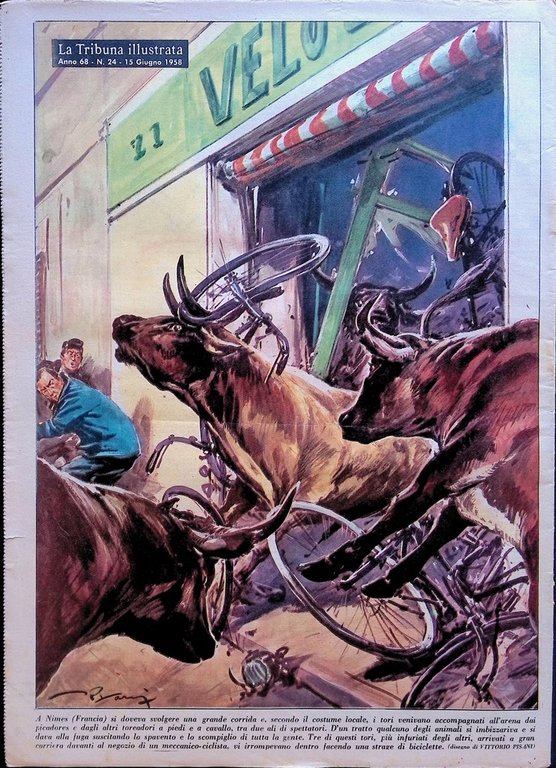 La Tribuna Illustrata 15 Giugno 1958 campagna anti-passeri Barbablù di …