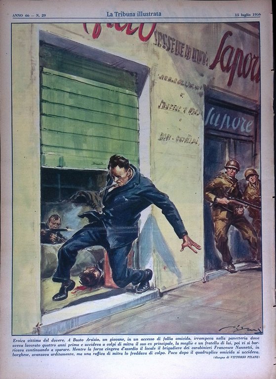 La Tribuna Illustrata 15 Luglio 1956 Bongiorno Christian Dors Fangio …