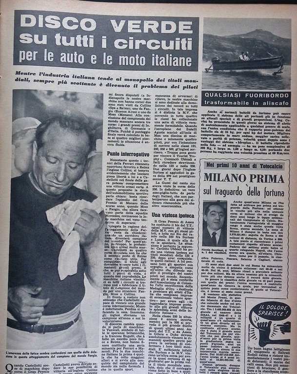 La Tribuna Illustrata 15 Luglio 1956 Bongiorno Christian Dors Fangio …