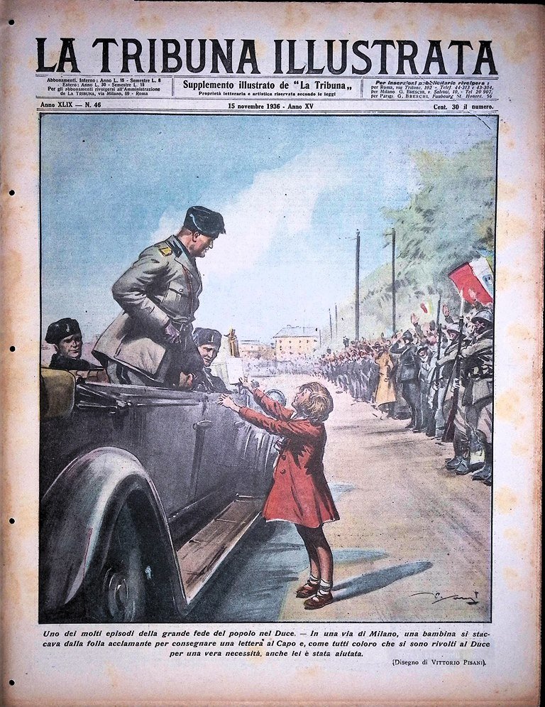 La Tribuna Illustrata 15 Novembre 1936 Duce Milano Madrid Rexisti …